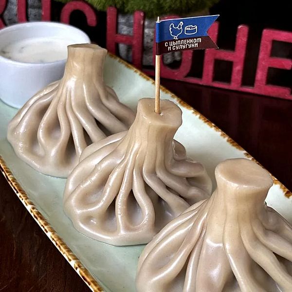 Хинкали с цыплёнком и сулугуни