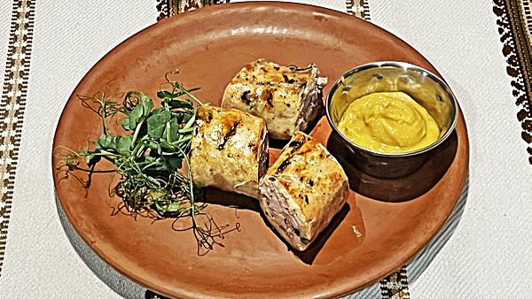 Колбаса куриная копченая на мангале