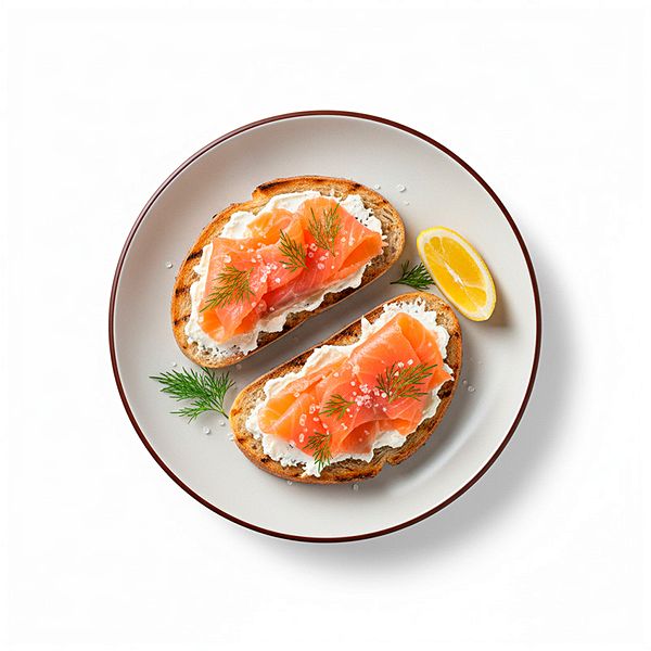 Брускетта с лососем