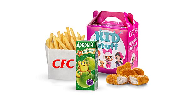 КидСтафф для девочки с Наггетсами и соком