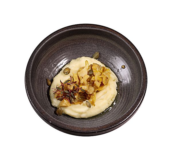 Рапана жареная с пюре