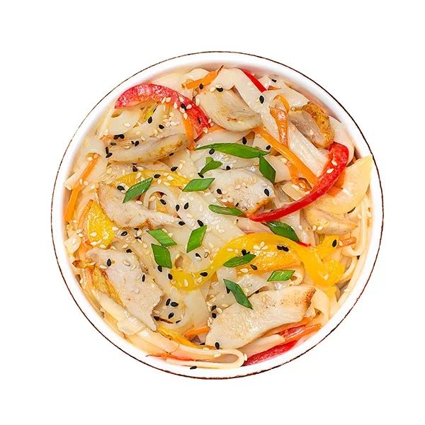 Сливочный удон с курицей