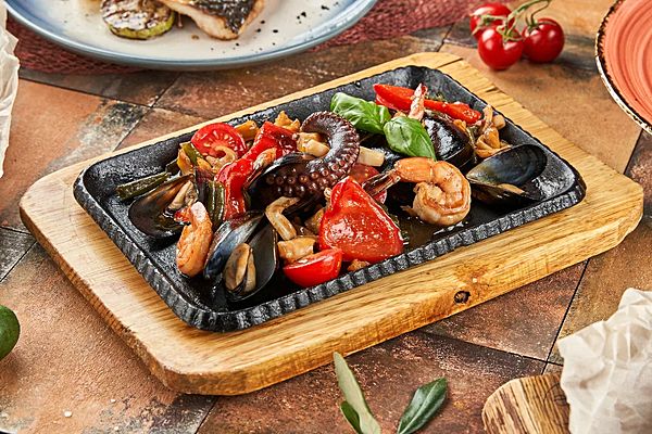 Сковородка морепродуктов