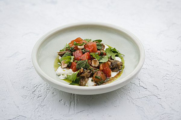 Страчателла с копчёным баклажаном