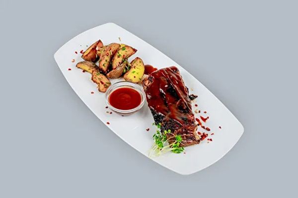 Свиные ребра в барбекю соусе