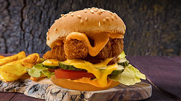 Бургер с креветками