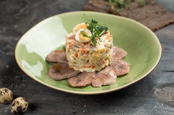 Оливье «Тещин язык» с языком