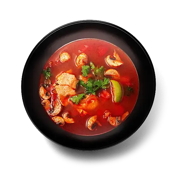 Тайский суп Том-Ям с креветками