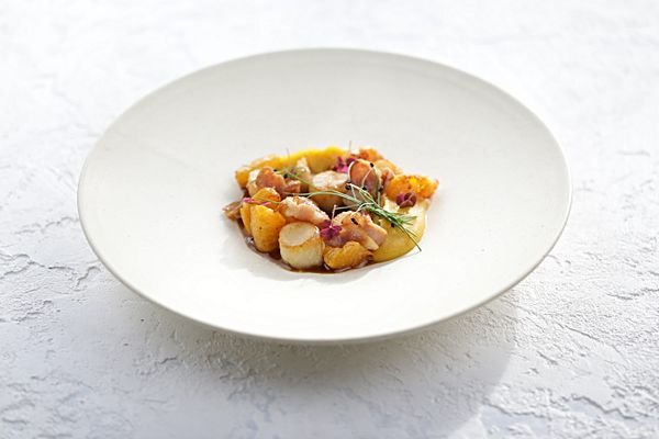 Гребешок с мандарином