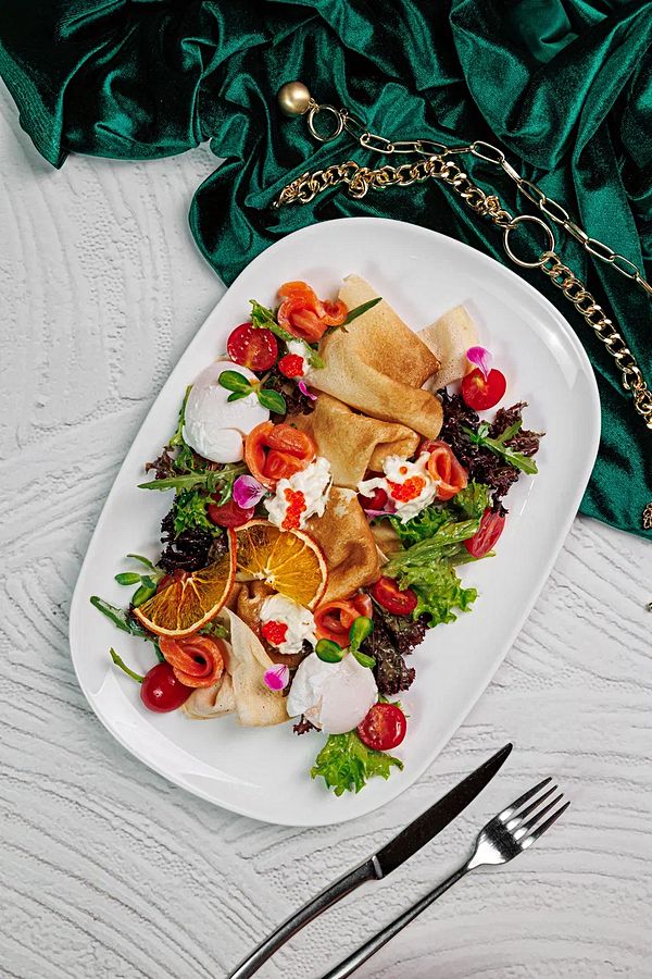 Фритель с лососем