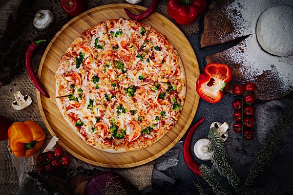 Креветка и брокколи