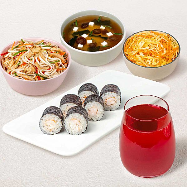 Бизнес-ланч XL с клюквенным морсом