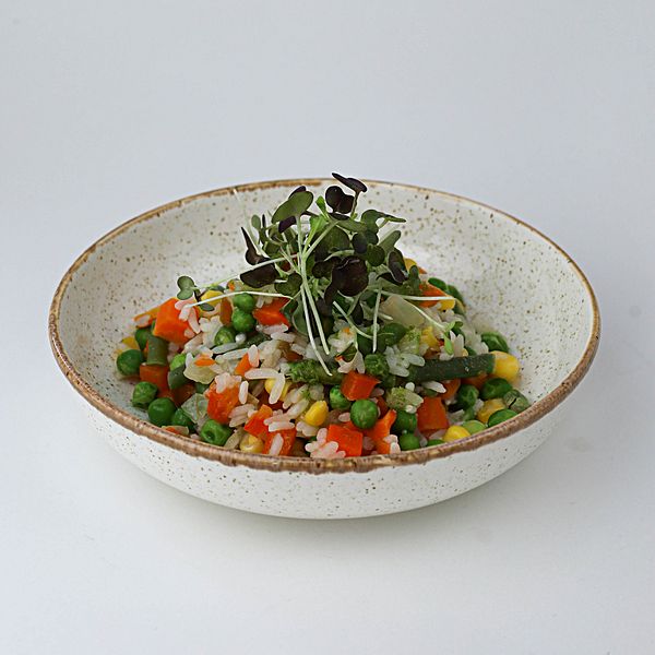 Рис с овощами и сливочным маслом