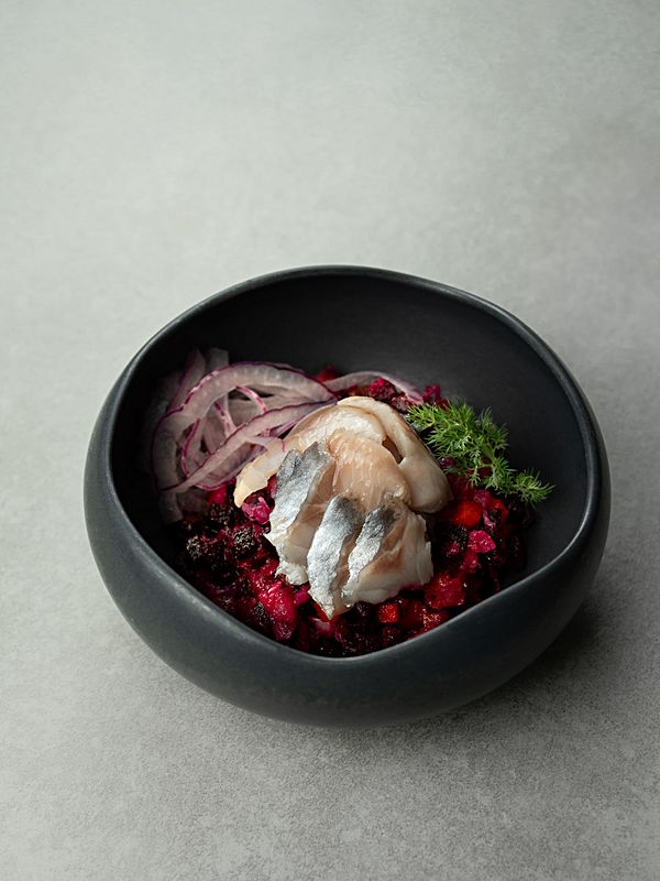 Винегрет с селедкой и ароматным маслом