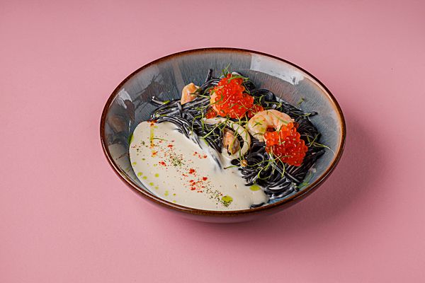 Паста нери с морепродуктами