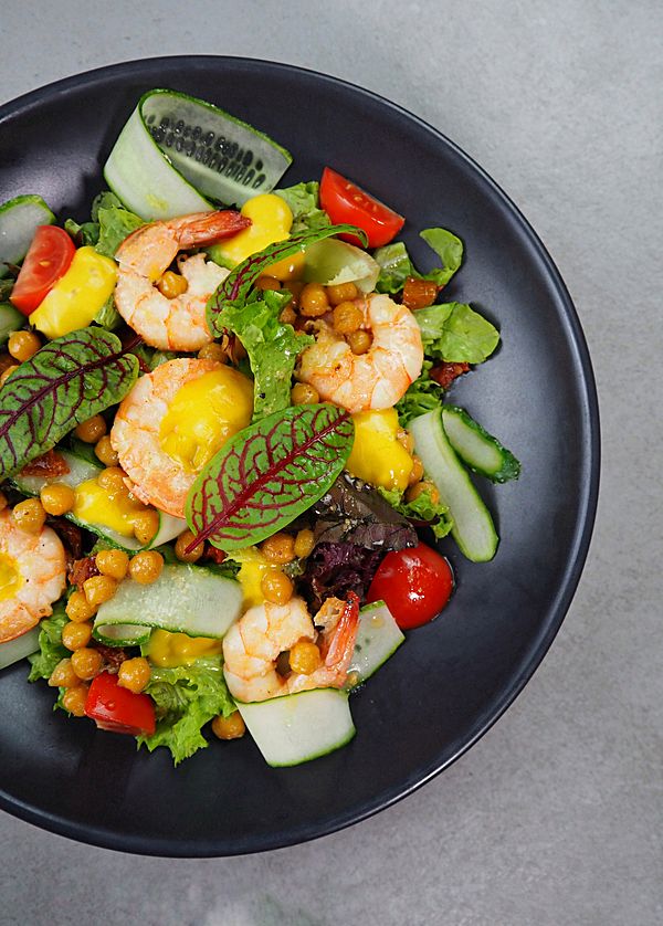 С креветкой и соусом манго-чили