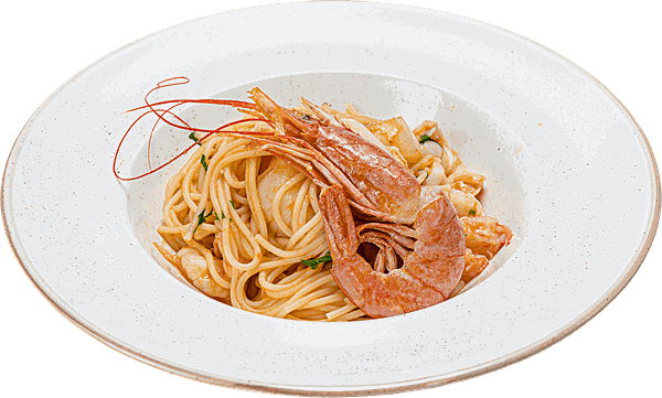 Спагетти с морепродуктами