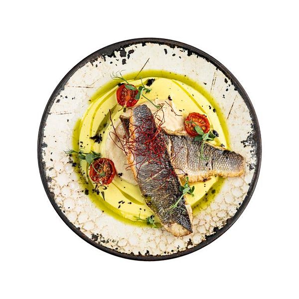 Филе сибаса с кремом из сельдерея