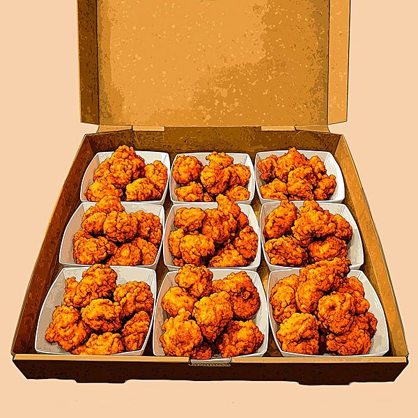 9 порций жаренной курочки «Курис Деликатус»