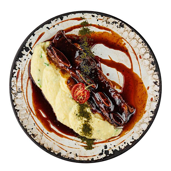 Говяжье ребро с картофельным кремом