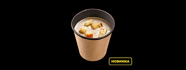 Крем-суп с сыром и грибами