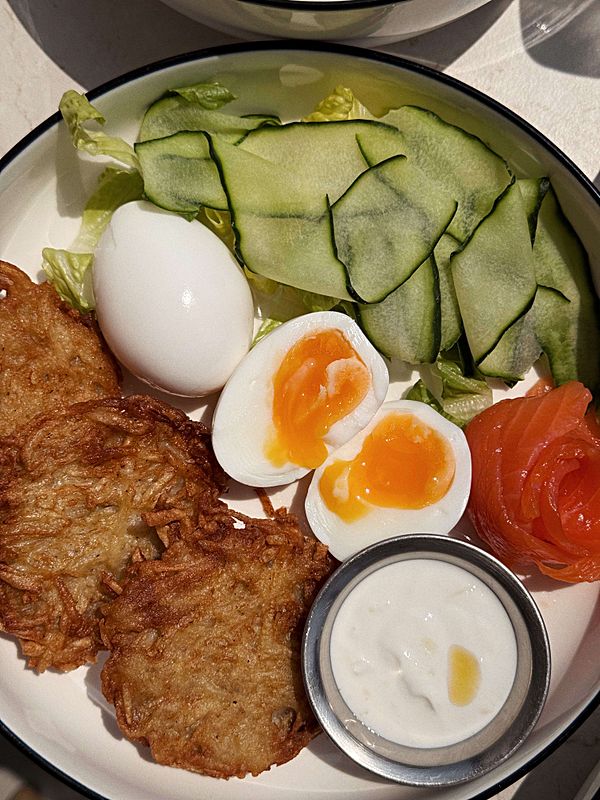 Драники с лососем