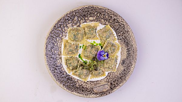 Равиоли с креветками