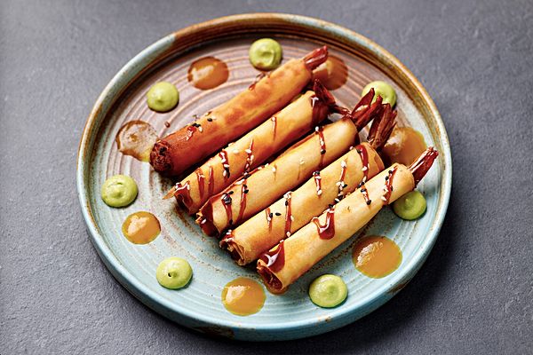 Тигровые креветки в тесте Брик