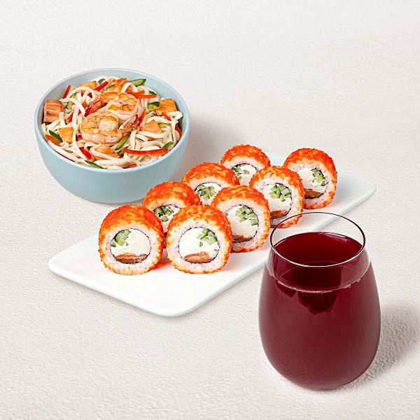 Бизнес-ланч Морской M с морсом из черной смородины