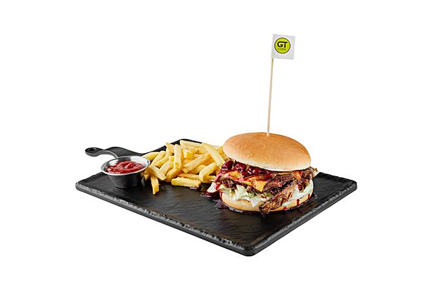 Бургер с томленой говядиной