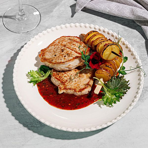 Антрекотики с картофельным шашлычком