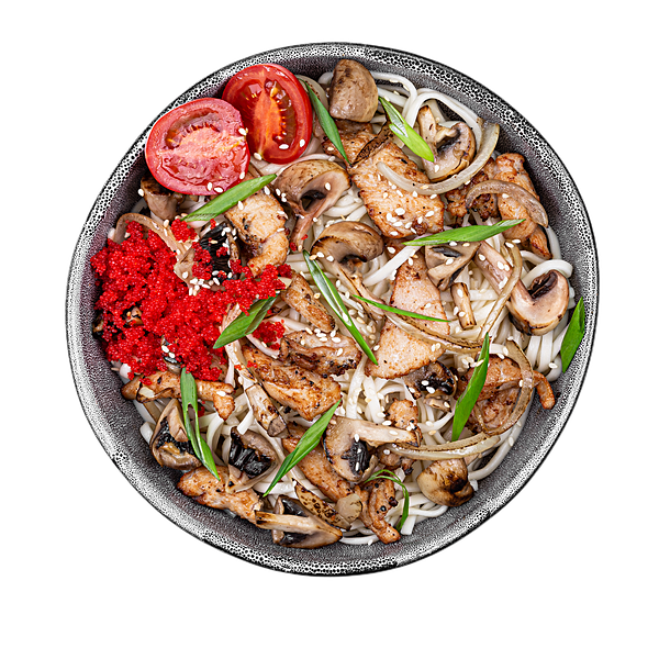 Сливочный Удон с курицей