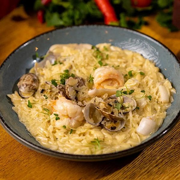 Орзо с морепродуктами