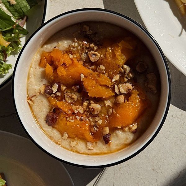 Сырная каша с тыквой