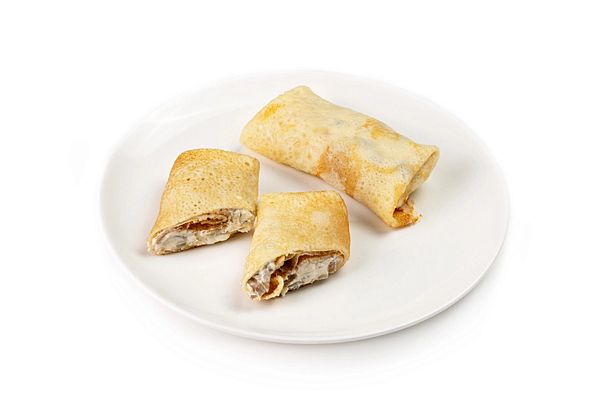 Блинчики с курицей и жульеном