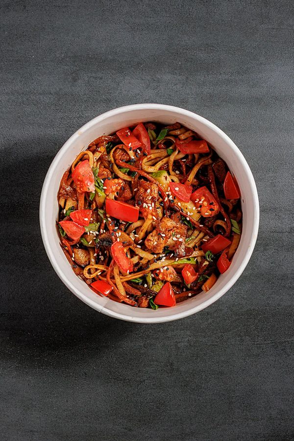 Удон с курицей