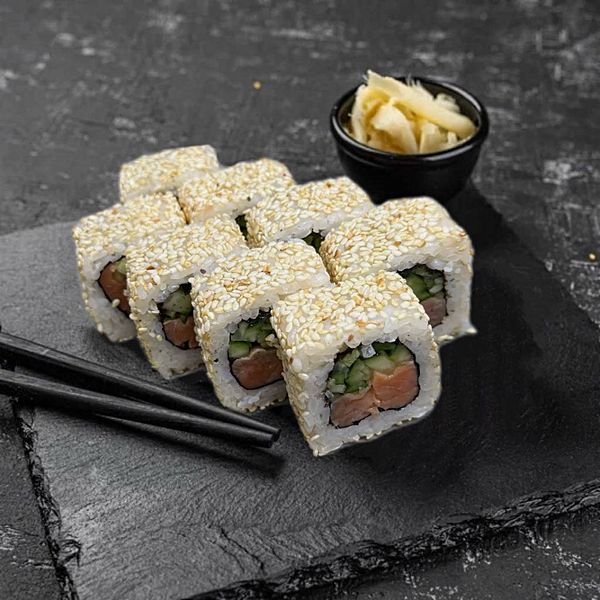 Калифорния лосось в кунжуте