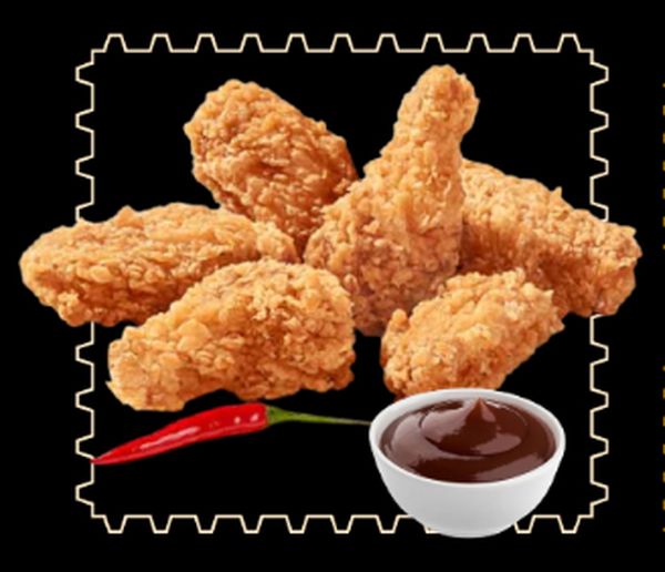 Крылышки острые + соус барбекью