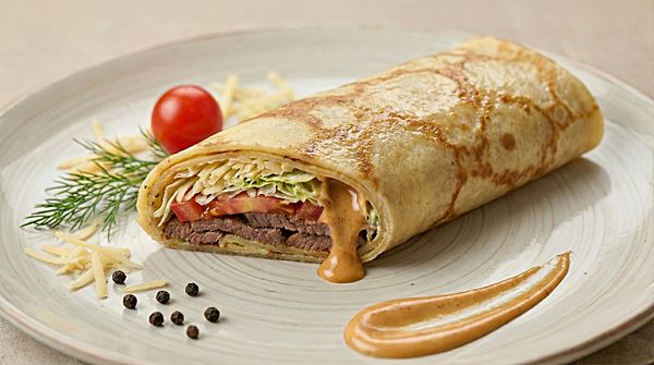 Блин Цезарь с говядиной