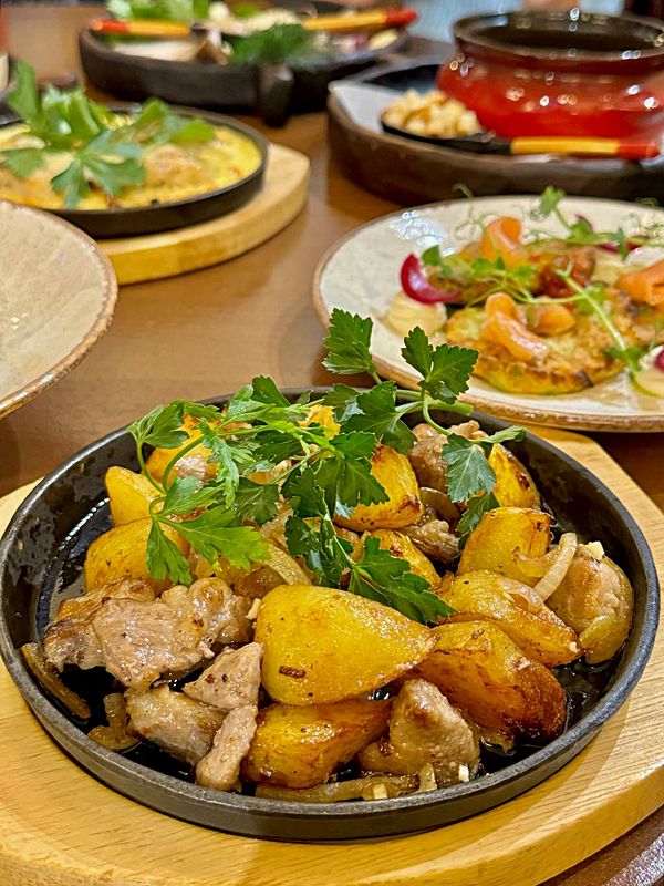 Сковородка Селянская с картофелем и свининой