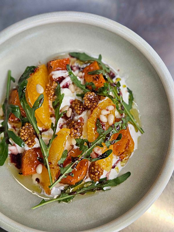 Страчателла с печёным бататом