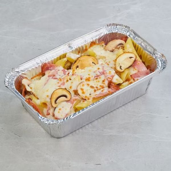 Паста ветчина и грибы