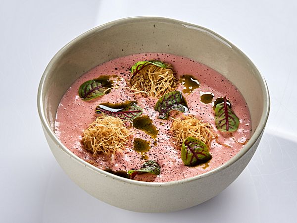 Сырный суп с крокетами катаифи