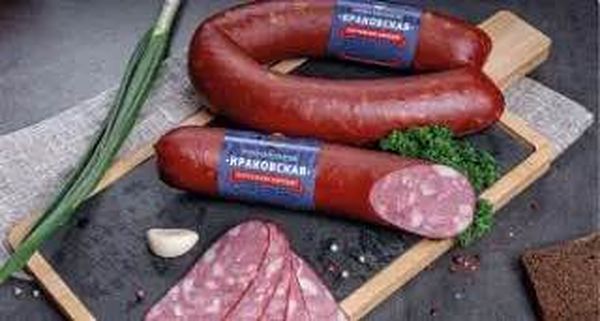 Колбаса Краковская п/к кат.Б вак.уп.