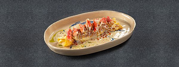 Омлет с камчатским крабом