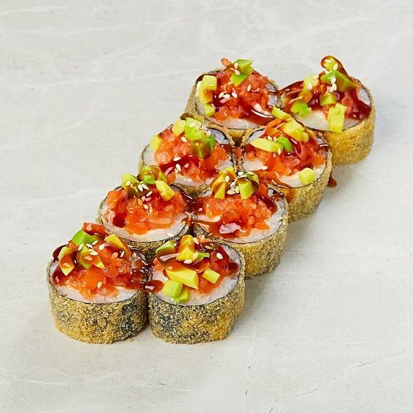 Кранч лосось с авокадо