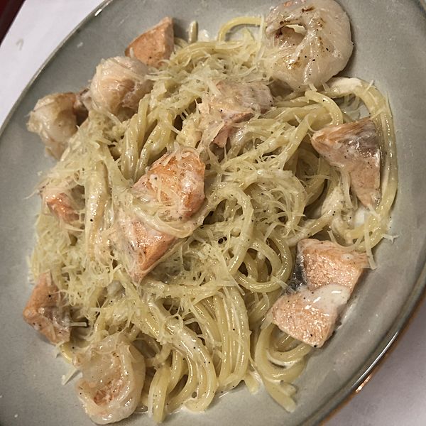 Спагетти Морская карбонара