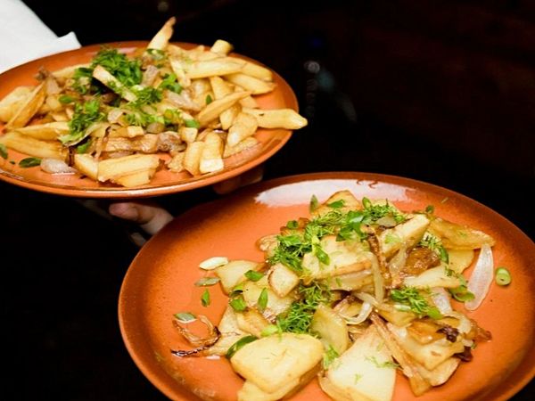 Картофель жареный на сале