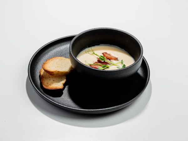 Суп-пюре сырный с беконом