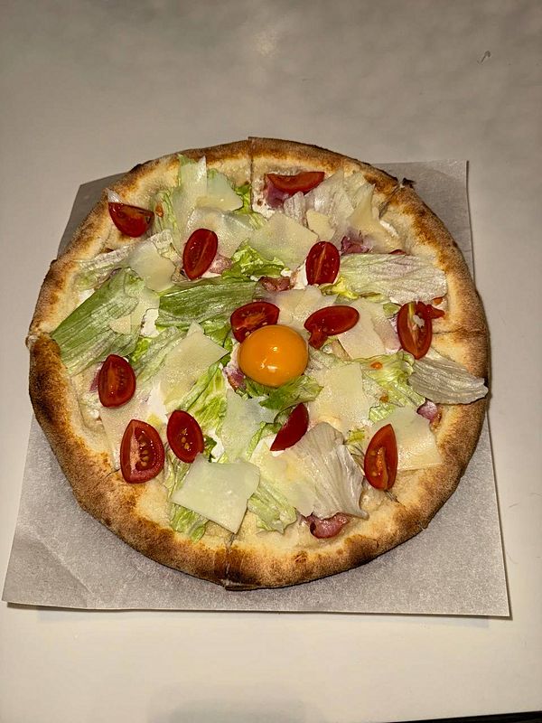 Пицца карбонара